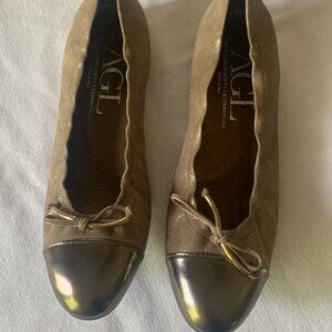 AGL Monika Cap Toe Flats, Size 41